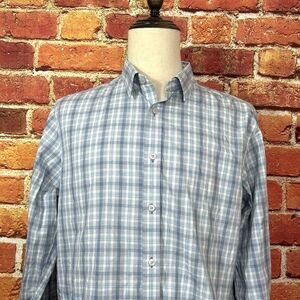 UNTUCKit Mantanzas‎ WF Slim Fit Long Sleeve Button Down Plaid Shirt Size XL EUC